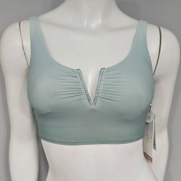 Calia V Notch Ruched Double Scoop Bikini Top - Picture 2 of 8